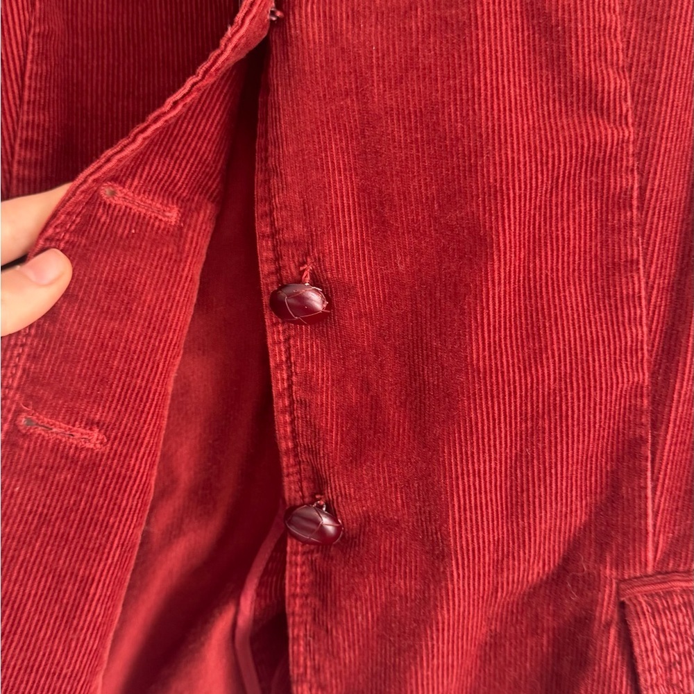 J. Crew Women's Corduroy Deep Red Blazer - Picture 6 of 7